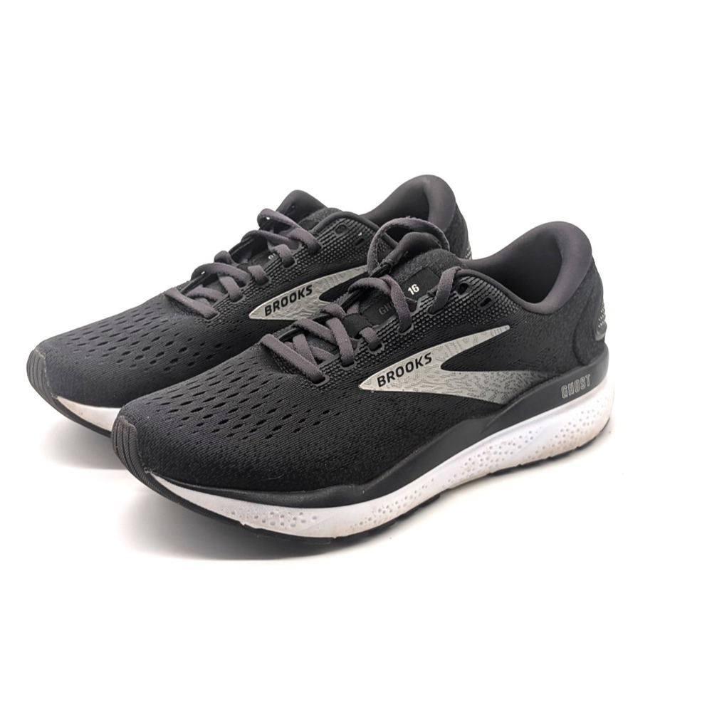 Brooks Ghost 16 Women's Size 8.5 Black White Running Shoes Sneakers 1204071B090